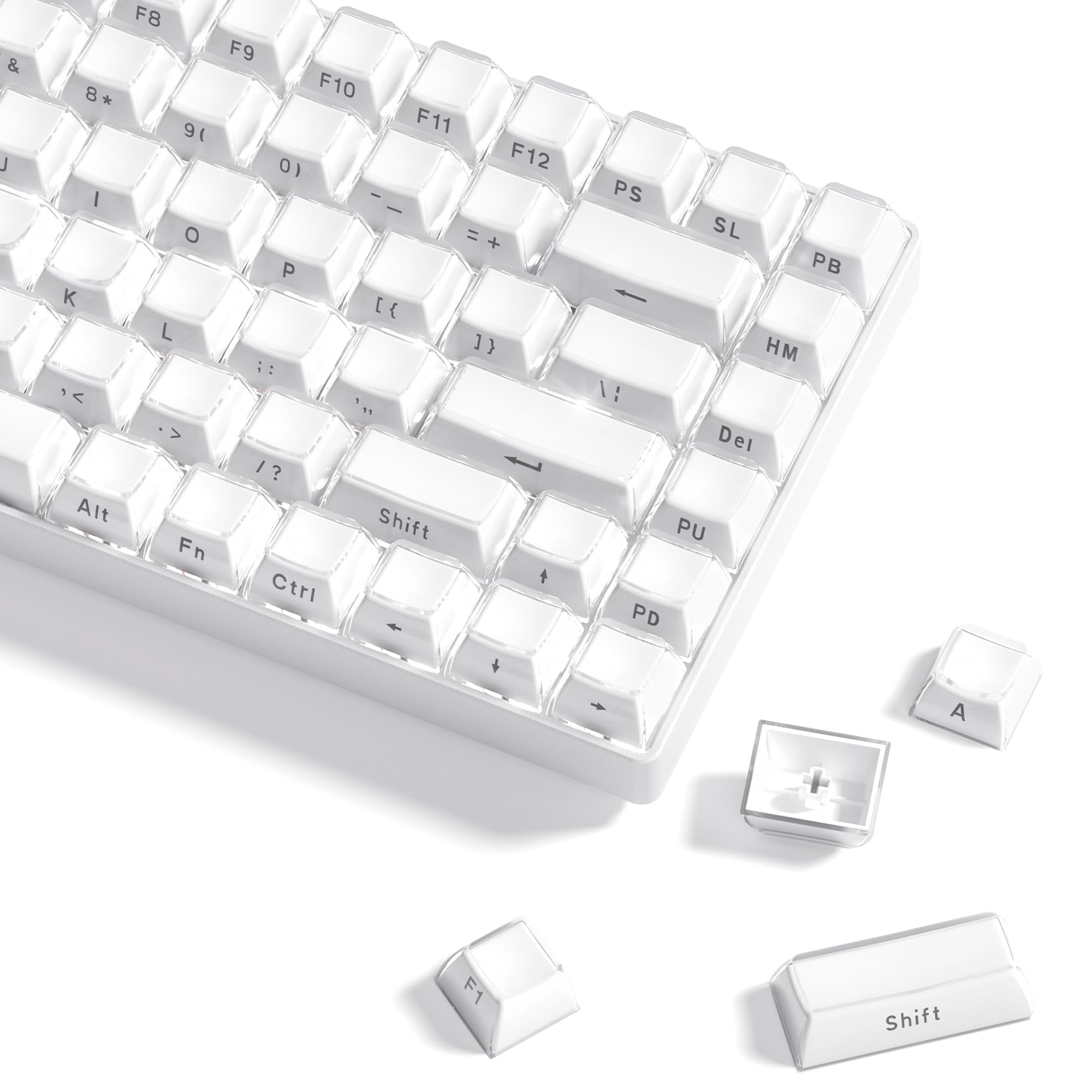 Keycaps Womier Crystal Jelly 113 Teclas Oem Para Cherry Mx