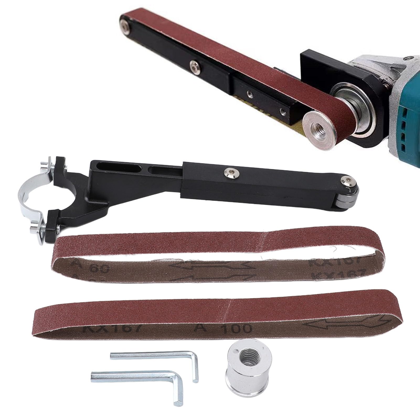 Adaptador De Lixadeira De Correia Air Belt Grinder Para Rebarbadora Angular Modelo 100