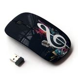 Mouse Sem Fio Kawaiimouse Optical 2.4g Cool Music Note