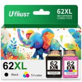 Cartuchos De Tinta Lemero Utrust 62xl Pretos E Coloridos Para Hp 62