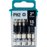Power Bit Makita E-01046 Impact Xps™ #2 Phillips 2, 15/pacote