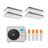 Ar Condicionado Multi Split Inverter Midea 42.000 Btus (3x Evap Cassete 1 Via 12.000 + 1x Evap Cassete 1 Via 18.000) Quente E Frio 220v