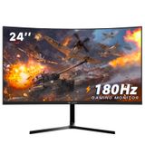 Monitor Crua De 24 Polegadas, 144 Hz/180 Hz, Curvado, Fhd 1080p Para Jogos