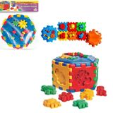 Brinquedo Educativo Cubo Interativo Animais Encaixe Crianças
