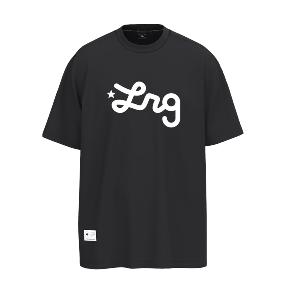 Camiseta Lrg Western Script Knit Preta