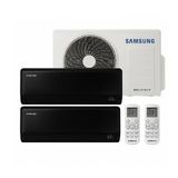 Ar Condicionado Multi Bi Split Samsung Wind Free Black 18000 Btus 1x9000+1x12000 Qf Inverter 220v
