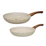 Jogo De Frigideiras Antiaderente Revestimento Cerâmica 2 Peças Vanilla Sahara 24cm E 22cm - Casambiente
