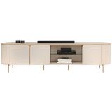 Rack Bancada Tv 75 Pol 241 Cm Mdf Ariana Off White Dj Moveis