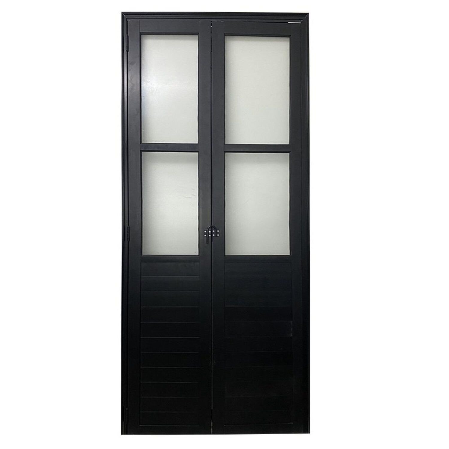 Porta Camarão Lambril Com Vidro Linha Veneza 210x80 Direito Preto