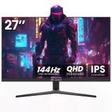 Monitor De Jogos Crua Qhd 1440p 1440p 144hz Ips Com Freesync