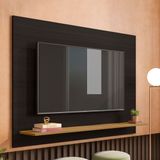 Painel Para Tv Até 50 Polegadas 1 Prateleira Columbia Espresso Móveis Preto/amadeirado Freijó