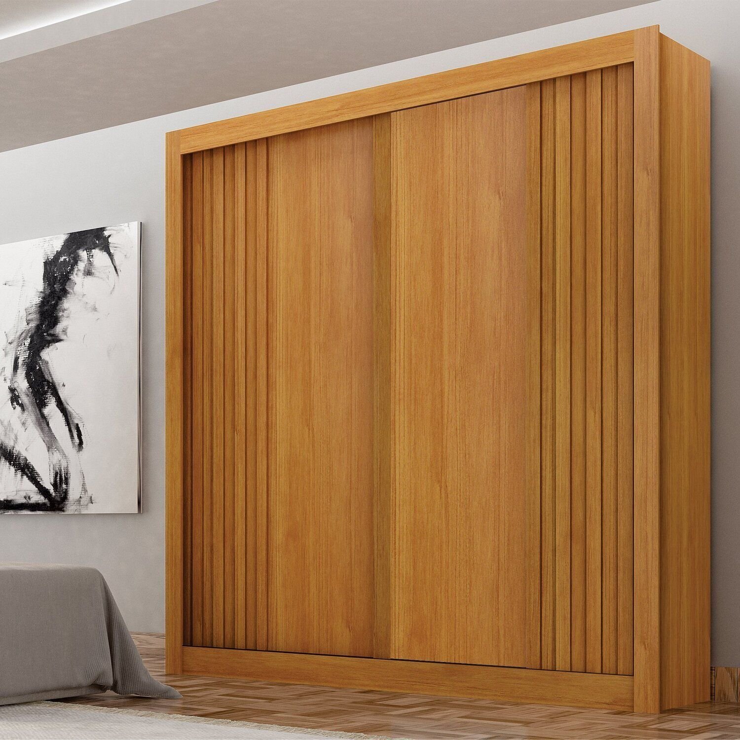 Guarda-roupa Para Casal 2 Portas Milano Mdf Cinamomo