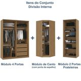 Guarda-roupa Modulado 3 Peças Decor Freijo/ Off White