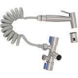 Ducha Higiênica Duas Saídas De 1/2 Mm Aço Inox Com Registro
