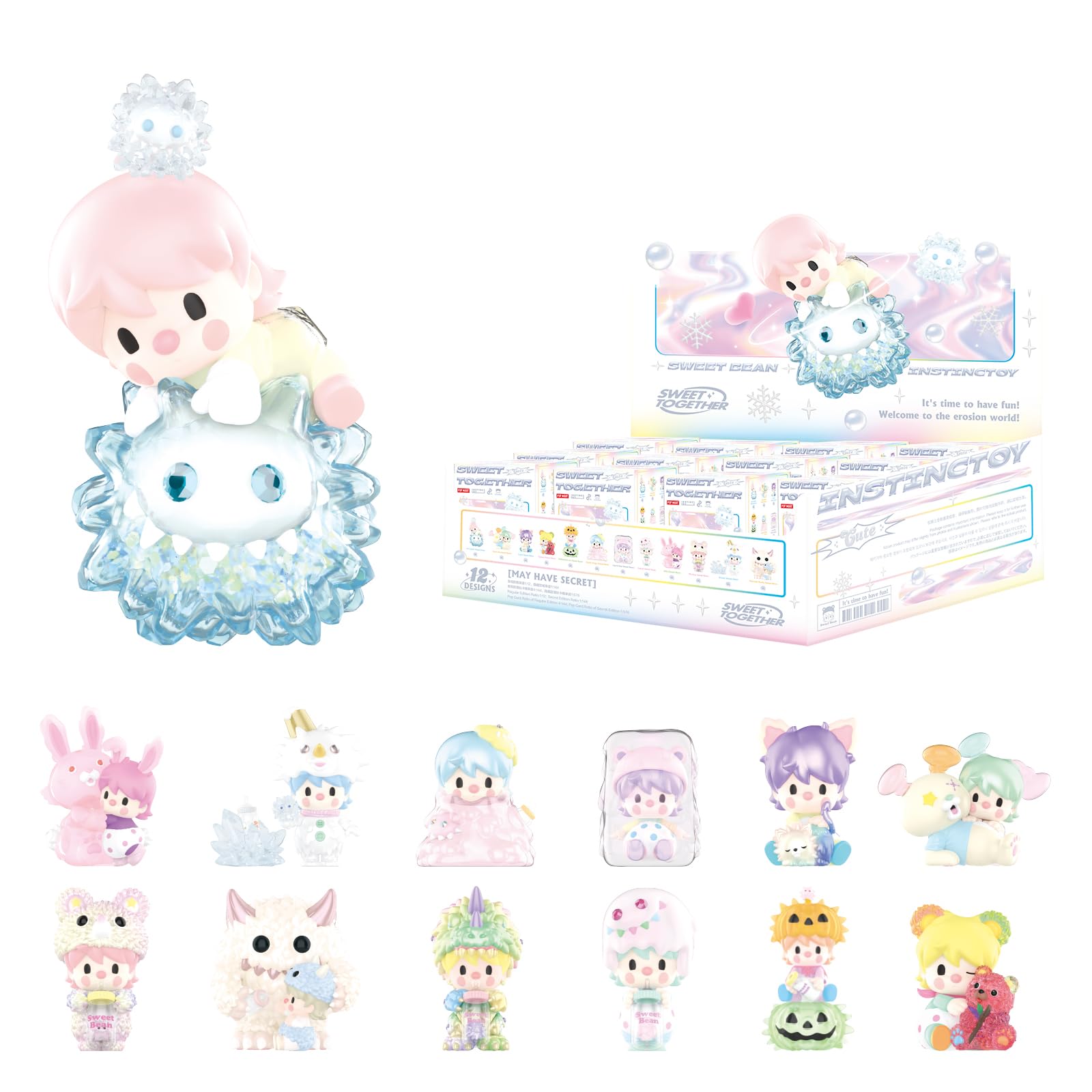Bonecos De Ação Pop Mart Sweet Bean × Instinctoy Sweet Together