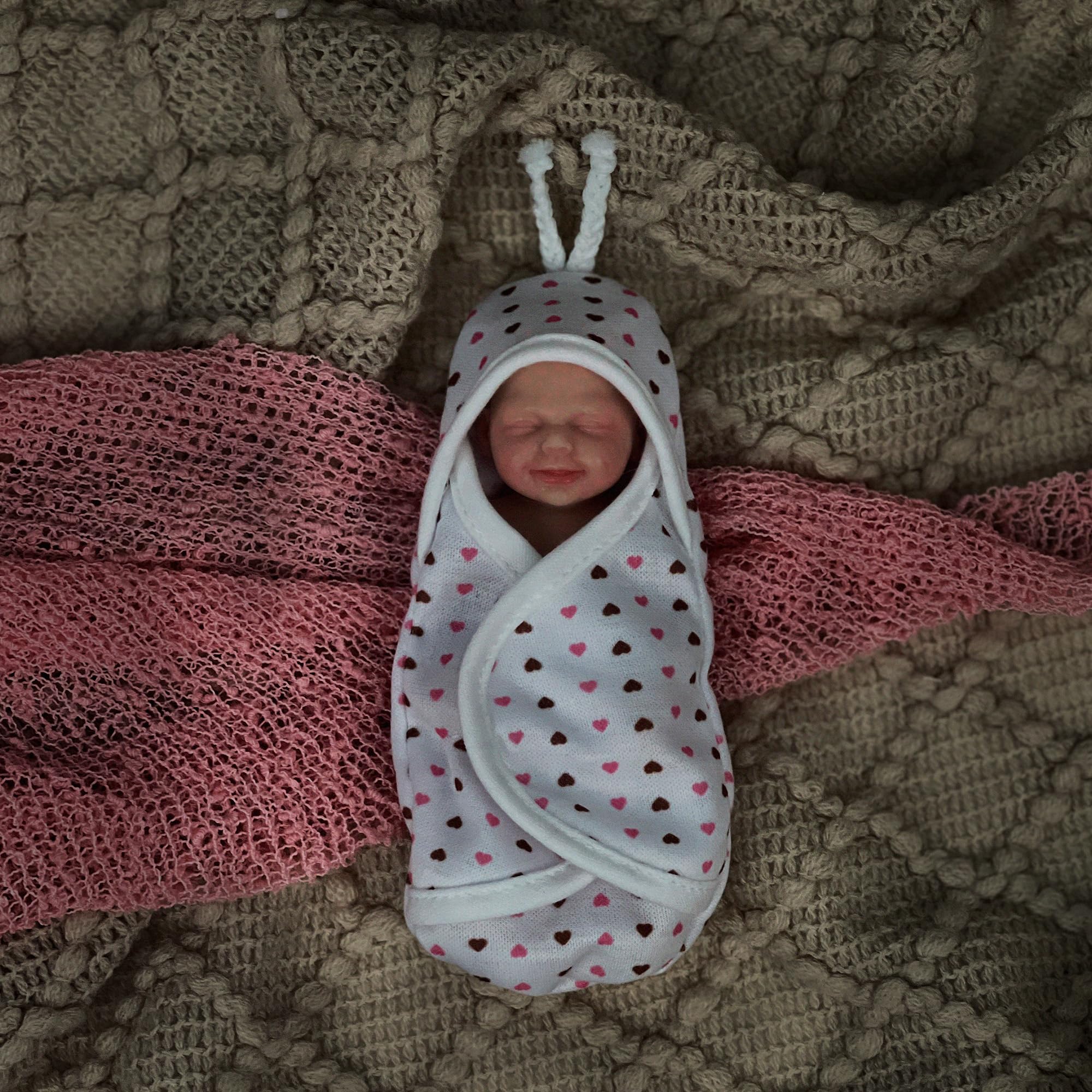 Boneca Mini Reborn Myrebaby Anne De Silicone De 4,5 Cm