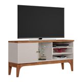 Rack Bancada Veneza Para Tv Até 60" Polegadas Off White/matte