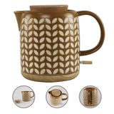 Chaleira Elétrica Porcelana 1l Marrom Luxo Base 360 - 220v