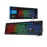 Teclado Gamer Multimídia Led Rgb Semi Mecânico Plug &amp; Play