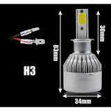 Lampada Farol Led Automotiva H3 6000k 3600 Lumens 12v A 24v