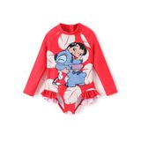 Roupa De Banho Disney Stitch One Piece De Manga Comprida Para Meninas De 12 A 13 Anos