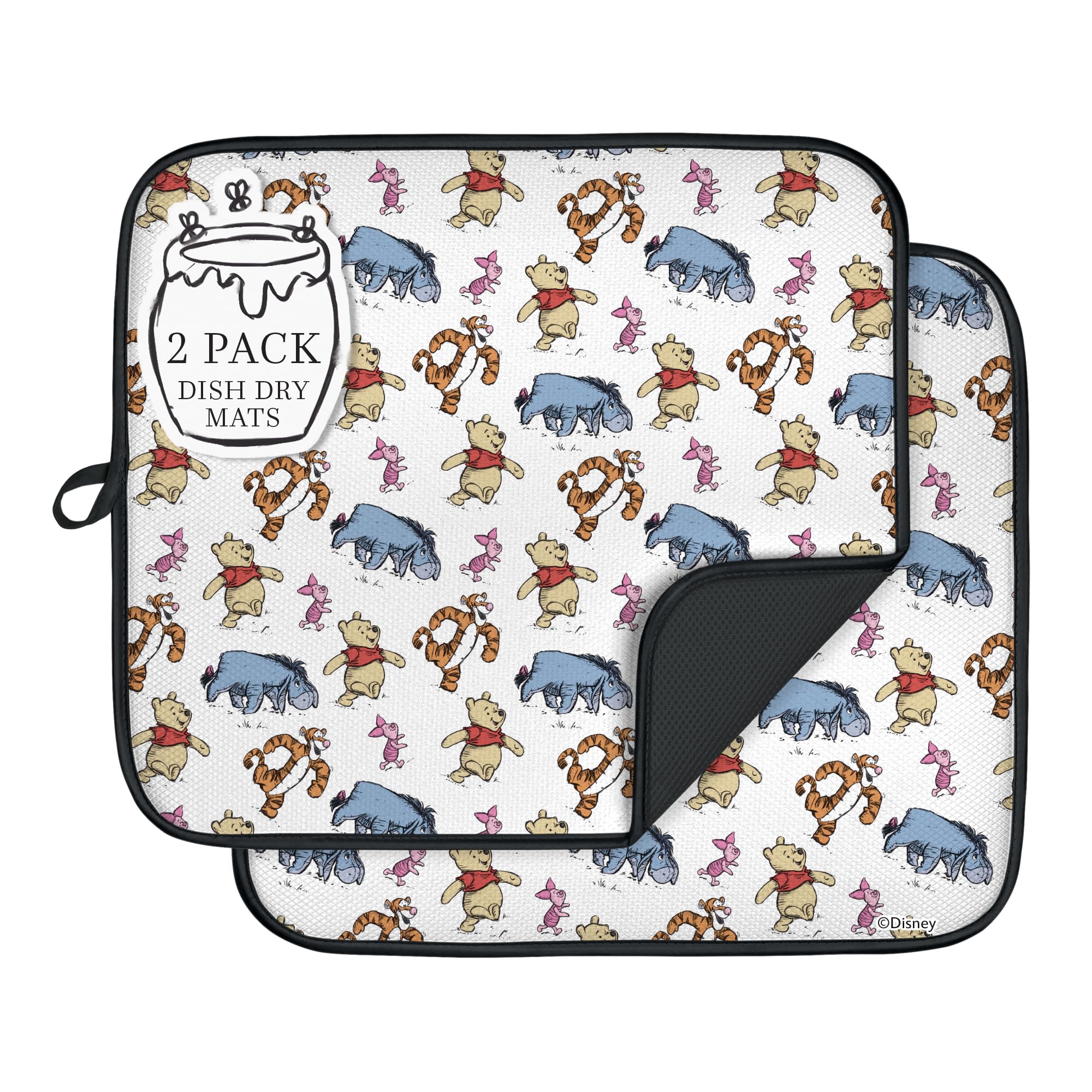 Tapetes De Secagem De Pratos Best Brands Disney 16x18cm (pacote Com 2)