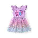 Vestido Infantil Disney Lilo And Stitch 3d Floral Purple 4-5t