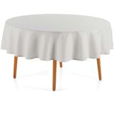 Toalha De Mesa Redonda Sempre Limpa Delicata 178cm - Karsten Branca