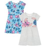 Vestido Disney Lilo &amp; Stitch Angel Little Girls, Pacote Com 2 Unidades