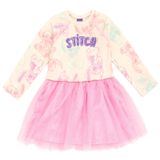 Vestido Disney Lilo &amp; Stitch Para Meninas Rosa French Terry De 6 Anos