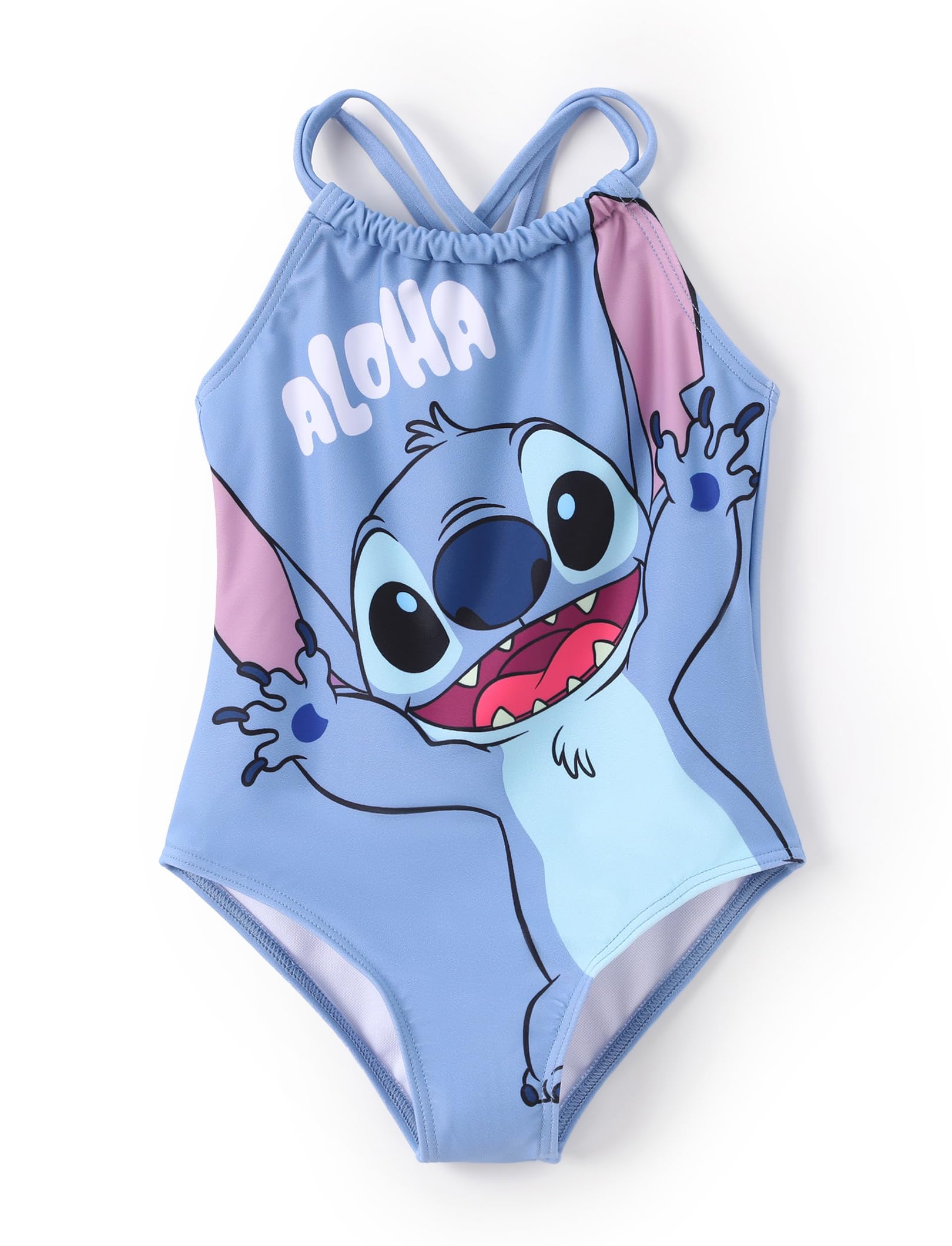 Roupa De Banho Disney Stitch Lilo &amp; Stitch Upf 50+ Girl 4-5t Azul