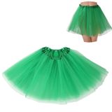 Saia Tutu Bfons De Tule De 3 Camadas Para Mulheres Verde