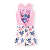 Conjunto De Roupas Disney Lilo &amp; Stitch Toddler Girl Pink 10-11y