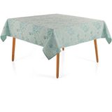 Toalha De Mesa Quadrada Sempre Limpa Roman 180x180cm - Karsten Turquesa/90156