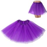 Saia Tutu Bfons Purple Tule De 3 Camadas Para Mulheres E Meninas