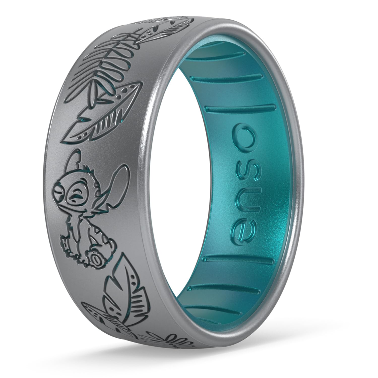 Anel Enso Rings X Disney Lilo &amp; Stitch De Silicone Bicolor
