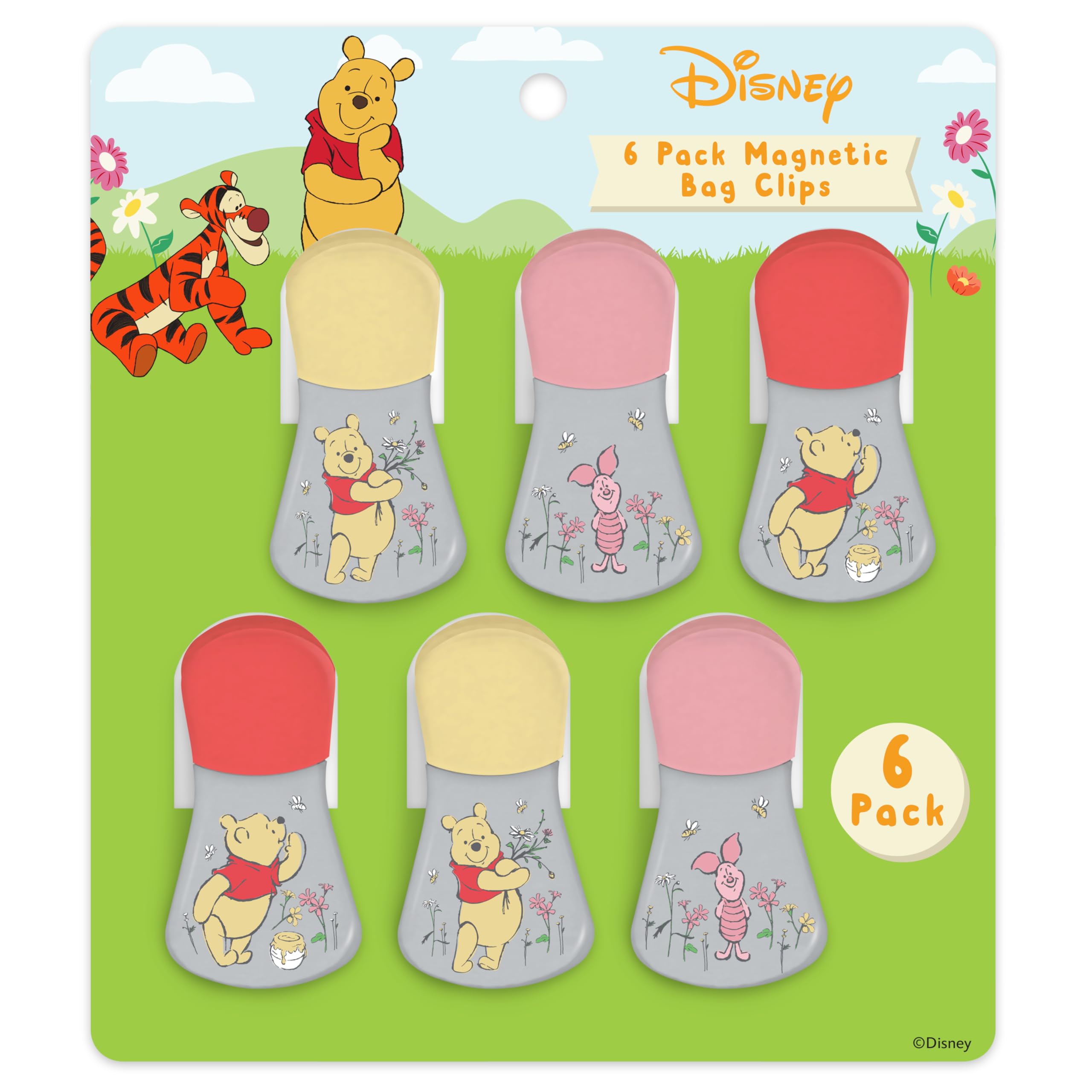 Conjunto De 6 Clipes Magnéticos De Mickey Minnie Pooh Da Disney