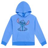 Pulôver De Lã Disney Lilo &amp; Stitch Com Capuz Para Meninas Azul 7