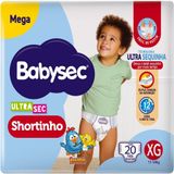 Fralda Descartável Babysec Ultrasec Shortinho Mega Tamanho Xg 20 Unidades