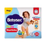 Fralda Descartável Babysec Ultrasec Shortinho Mega Tamanho Xxg 20 Unidades