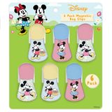 Conjunto De 6 Clipes Magnéticos Com Chip Magnético Disney Mickey Minnie Lilo E Stitch Winnie The Pooh
