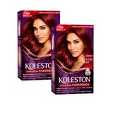 Kit 2 Tinta De Cabelo Koleston Borgonha Vibrante 4446