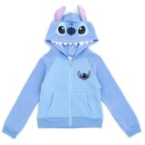 Moletom Disney Lilo &amp; Stitch Little Girls French Terry Blue 4