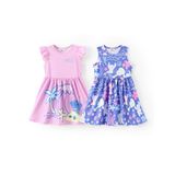 Vestido Disney Lilo &amp; Stitch Toddler Girl 10-11y Roxo, Pacote Com 2