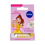 Hidratante Labial Nivea Disney Princesa Bela Sabor Cupcake De Baunilha 4,8g