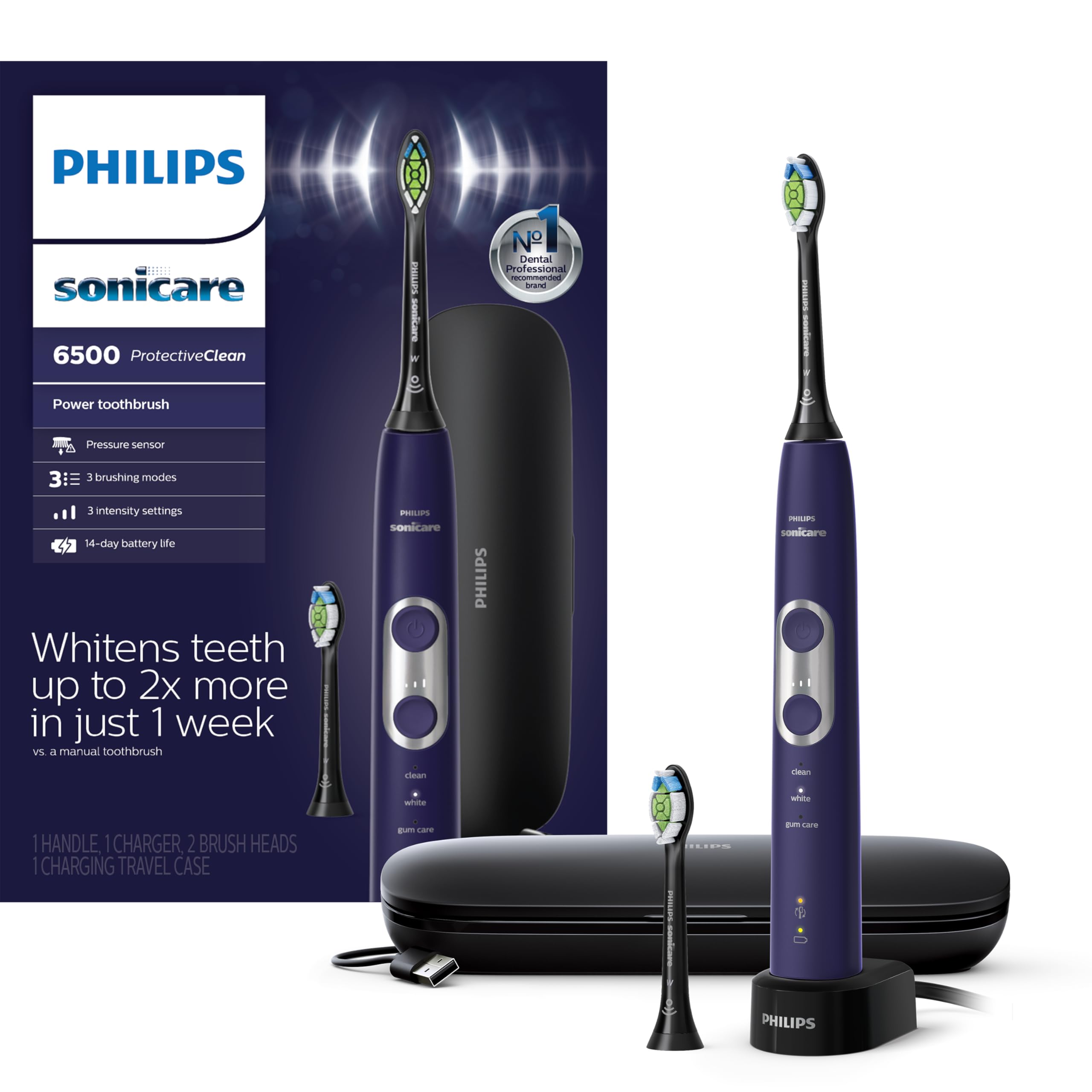Escova De Dentes Elétrica Philips Sonicare Protective Clean 6500