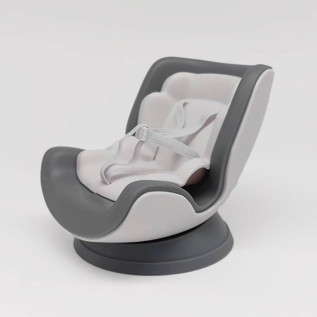 Protetor De Assento De Carro Para Boneca Labubu De 17 Cm Com Acessórios Cinza