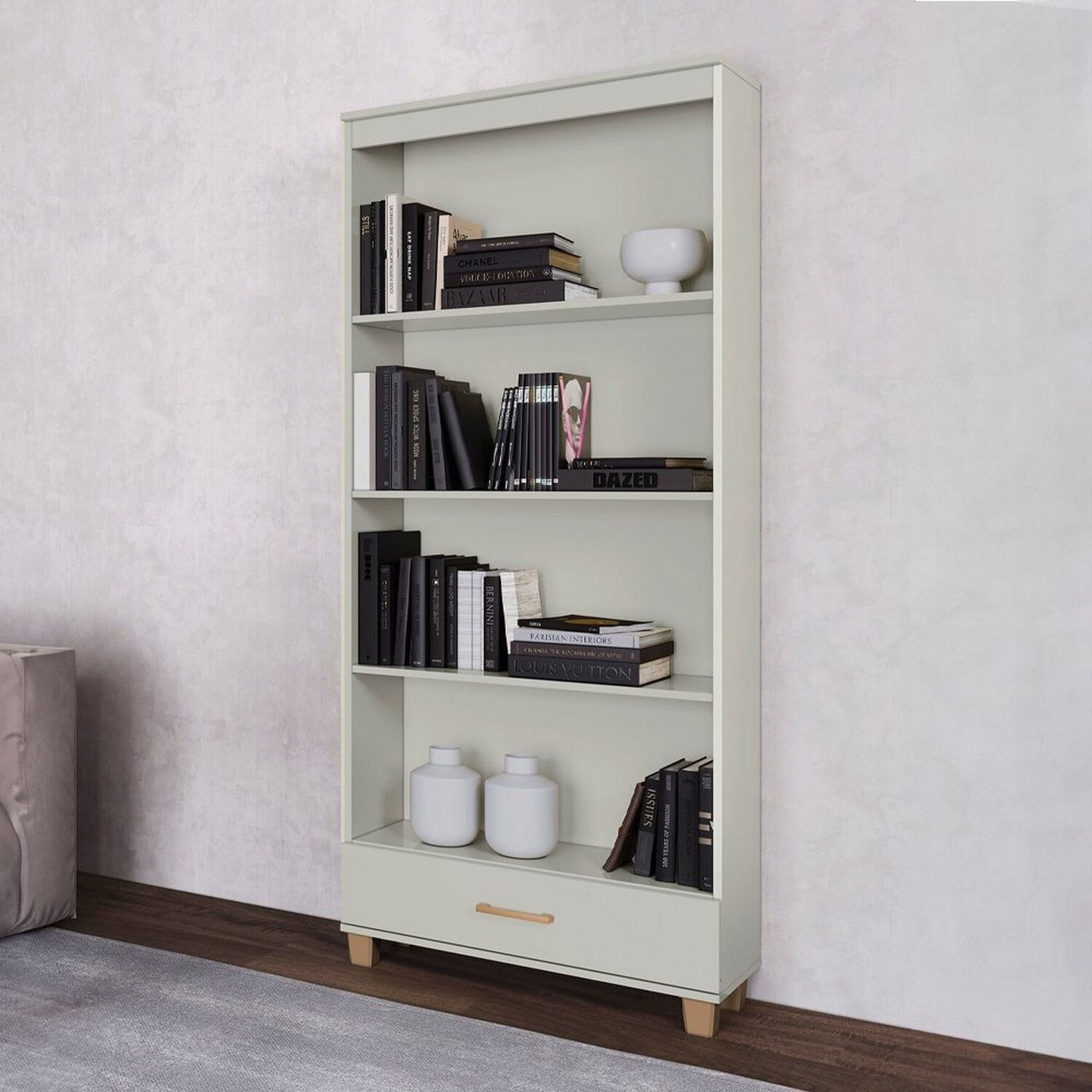 Estante Para Livros 100% Mdf 184cm X 77cm Off White