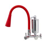 Torneira Para Cozinha Flexível Com Jato Duplo Roddex Vermelho