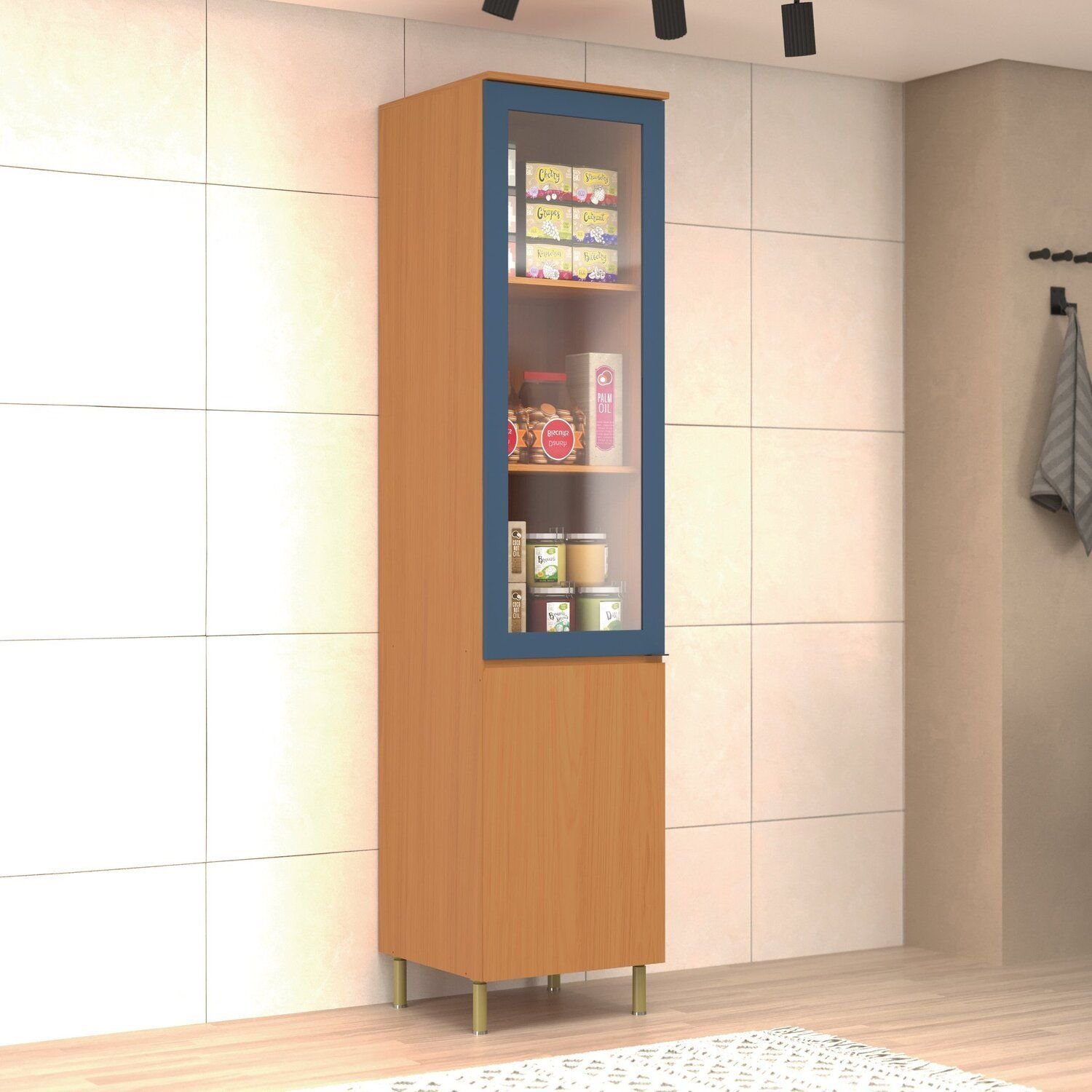 Paneleiro Para Cozinha Com 2 Portas Florença Angelin/cobalto